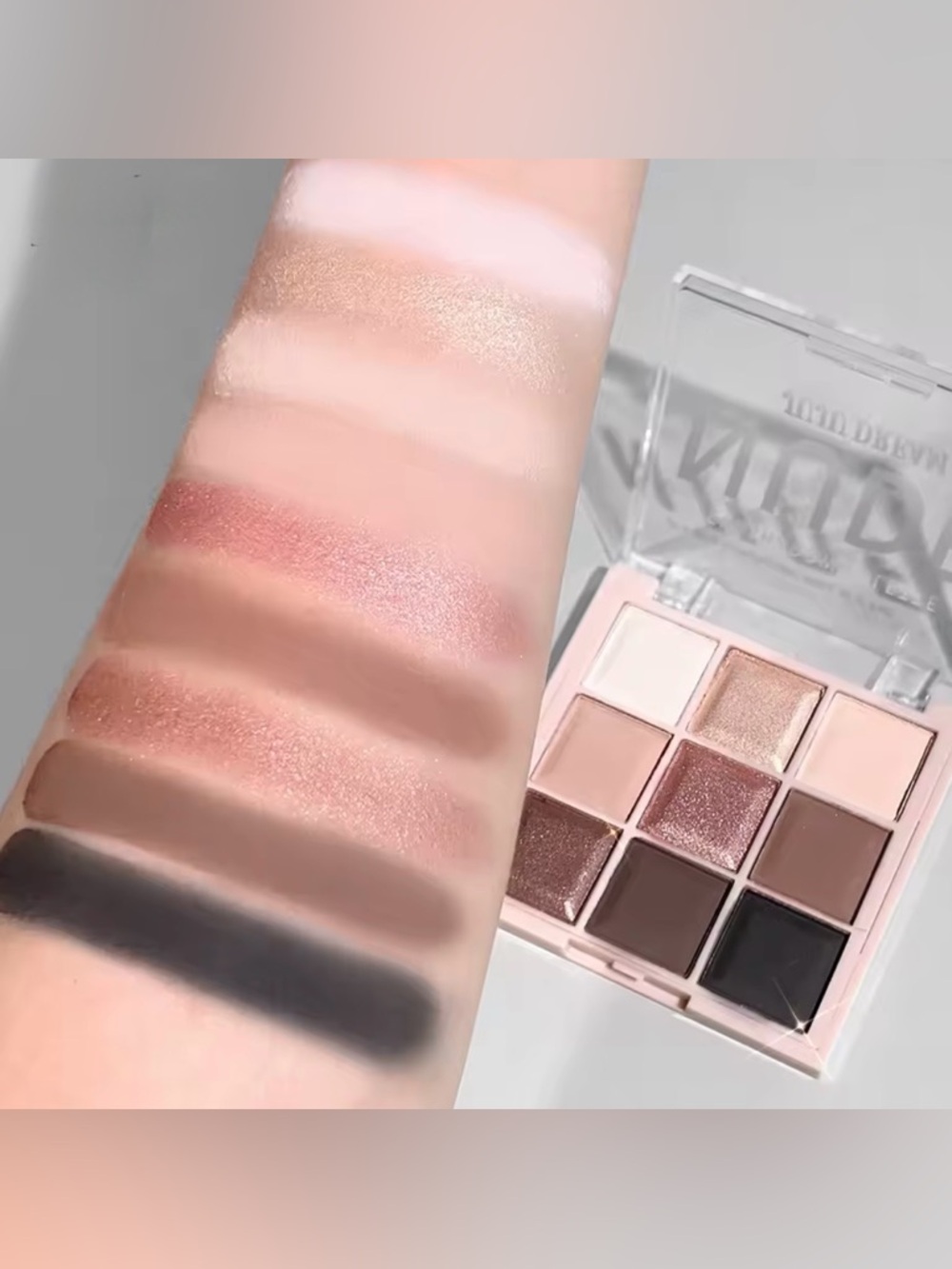 Neutral Rose Eyeshadow Palette - Soft Pink & Brown Shades